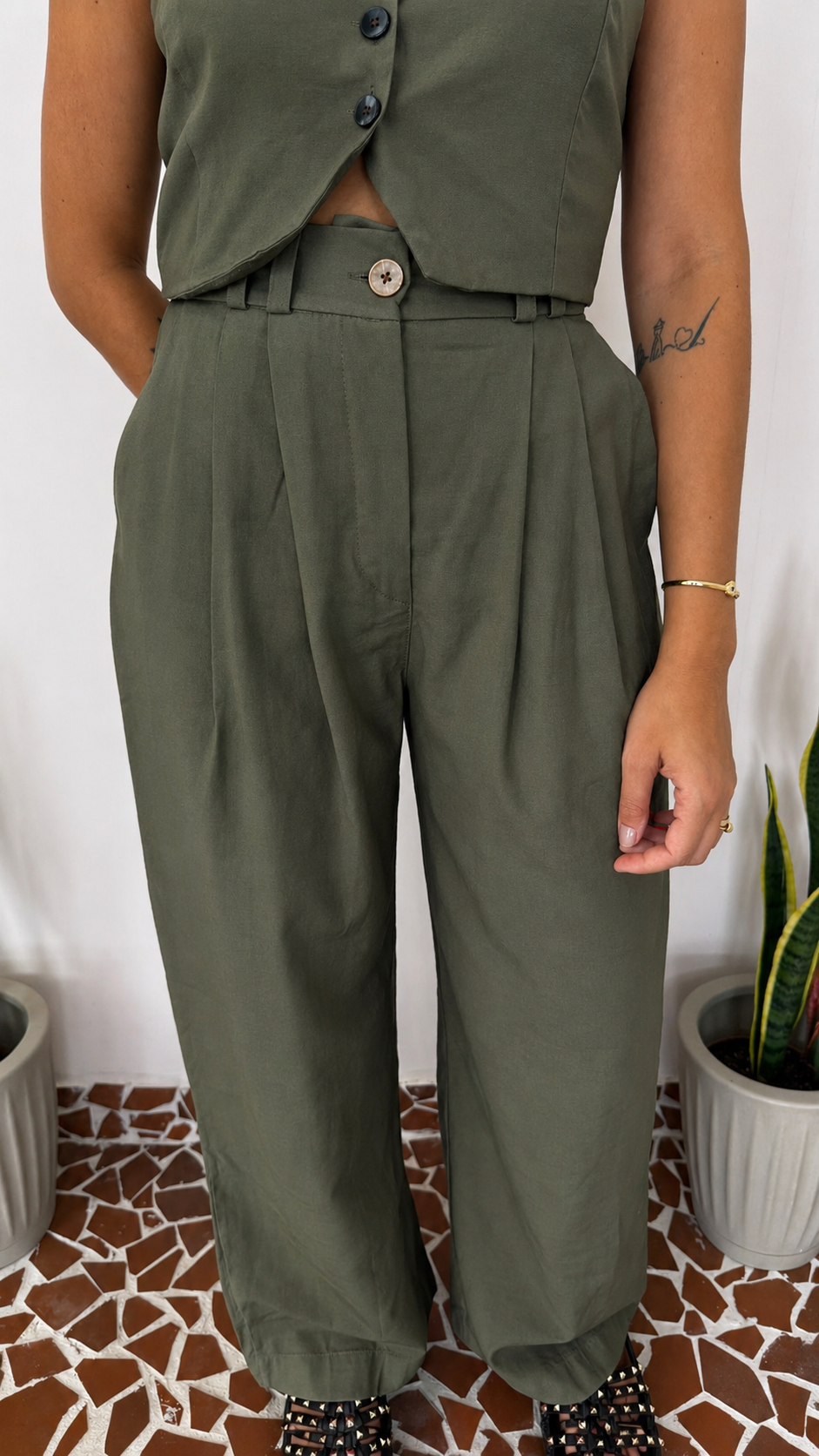 Calça Alfaiataria Verde