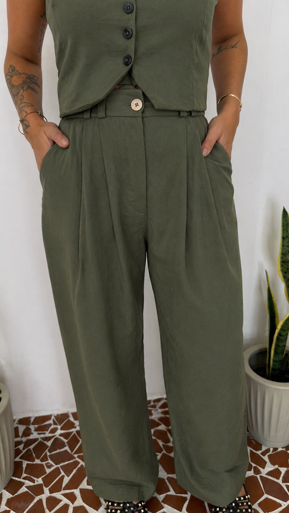 Calça Alfaiataria Verde