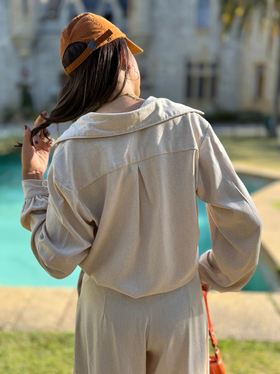 Camisa Oversized Linho Cru