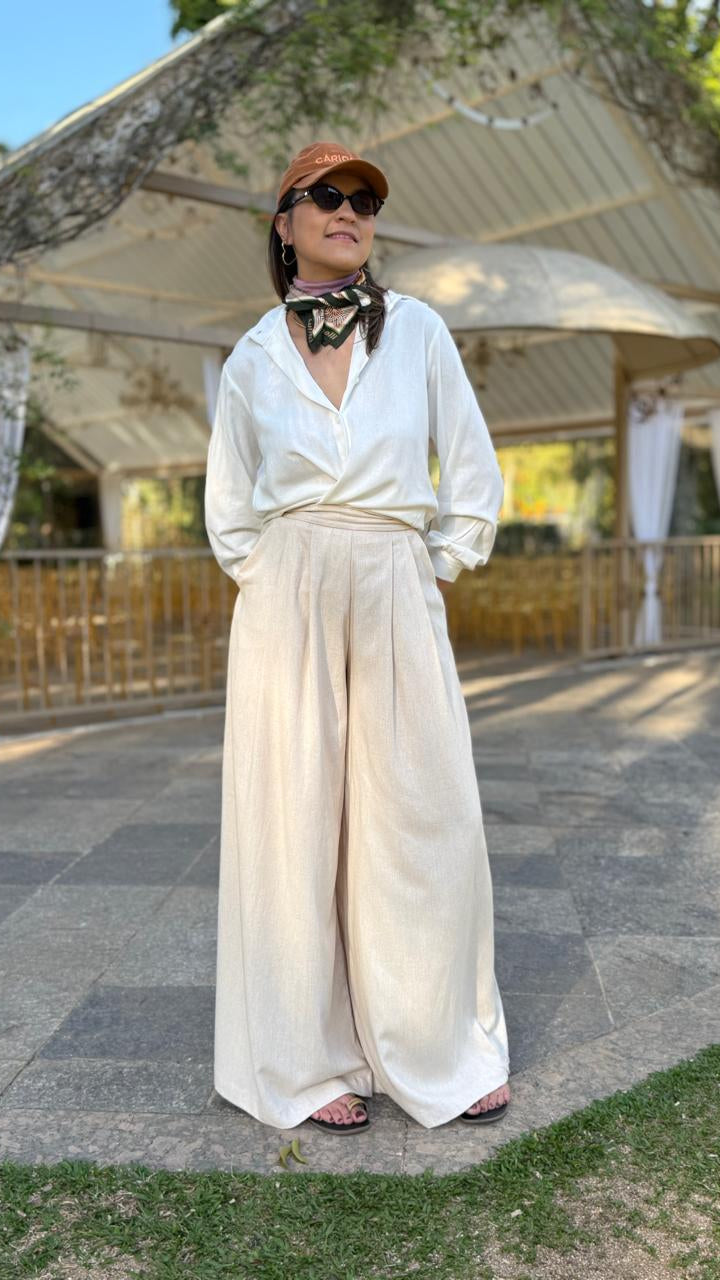 Camisa Oversized Linho Branca