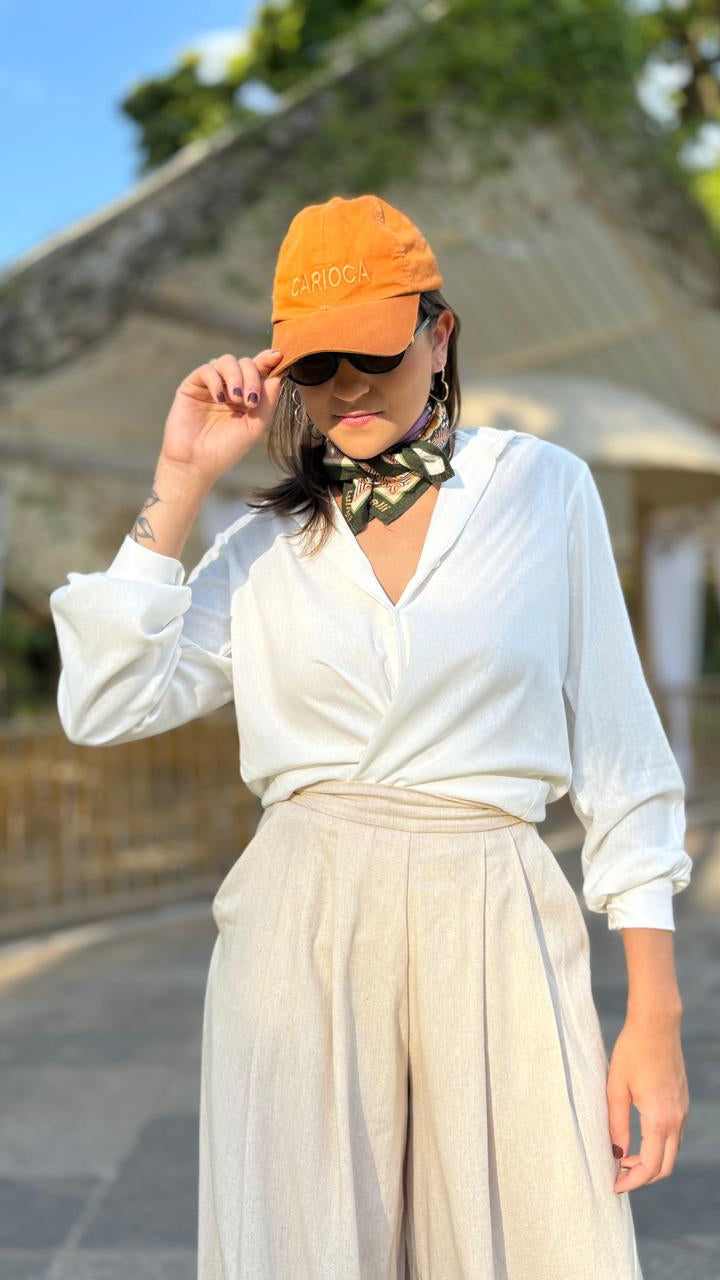 Camisa Oversized Linho Branca