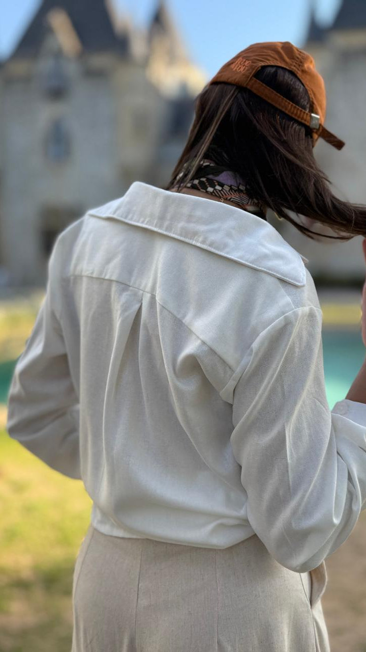 Camisa Oversized Linho Branca