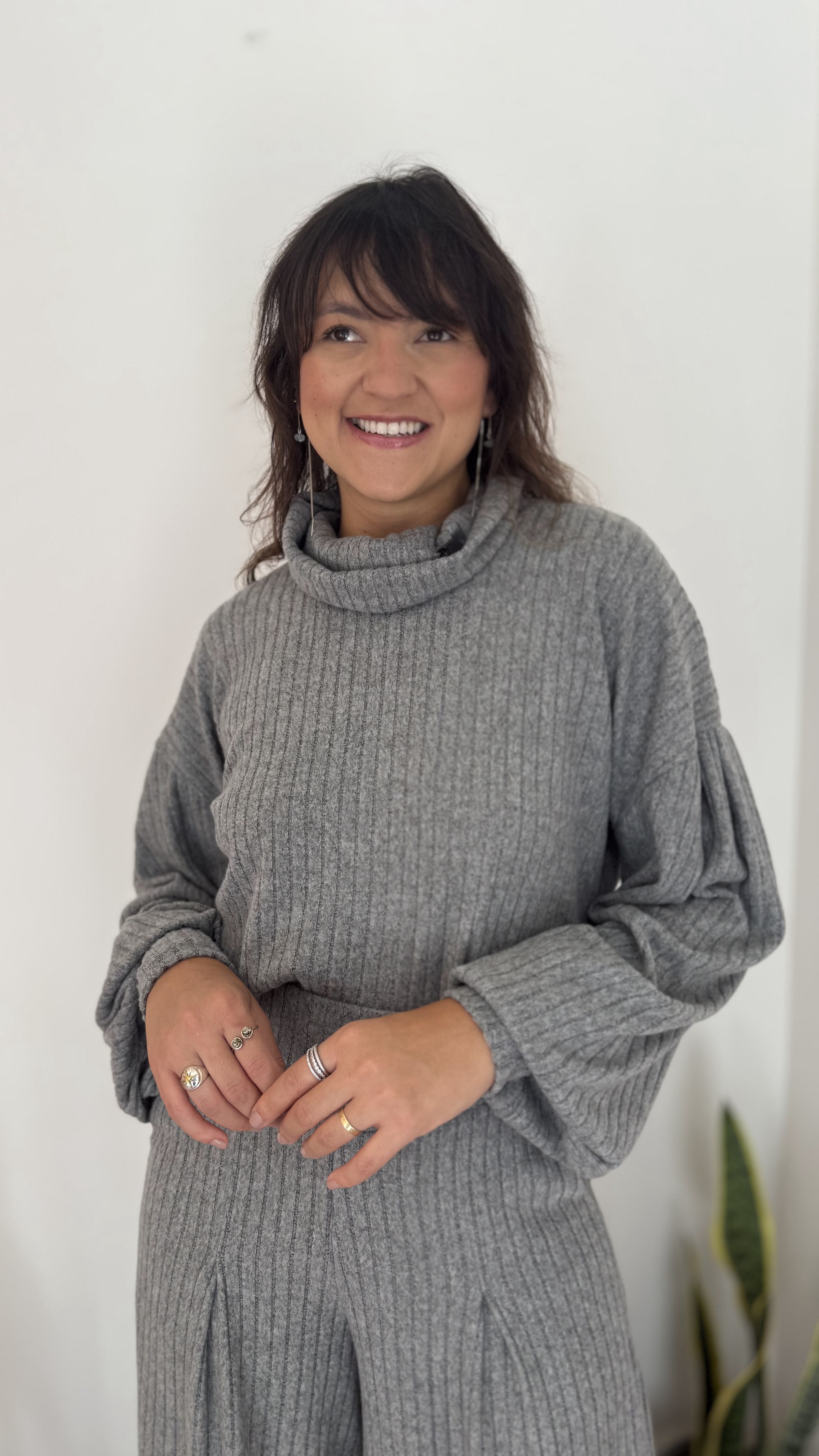 Blusa Petrópolis Golão Tricot Cinza