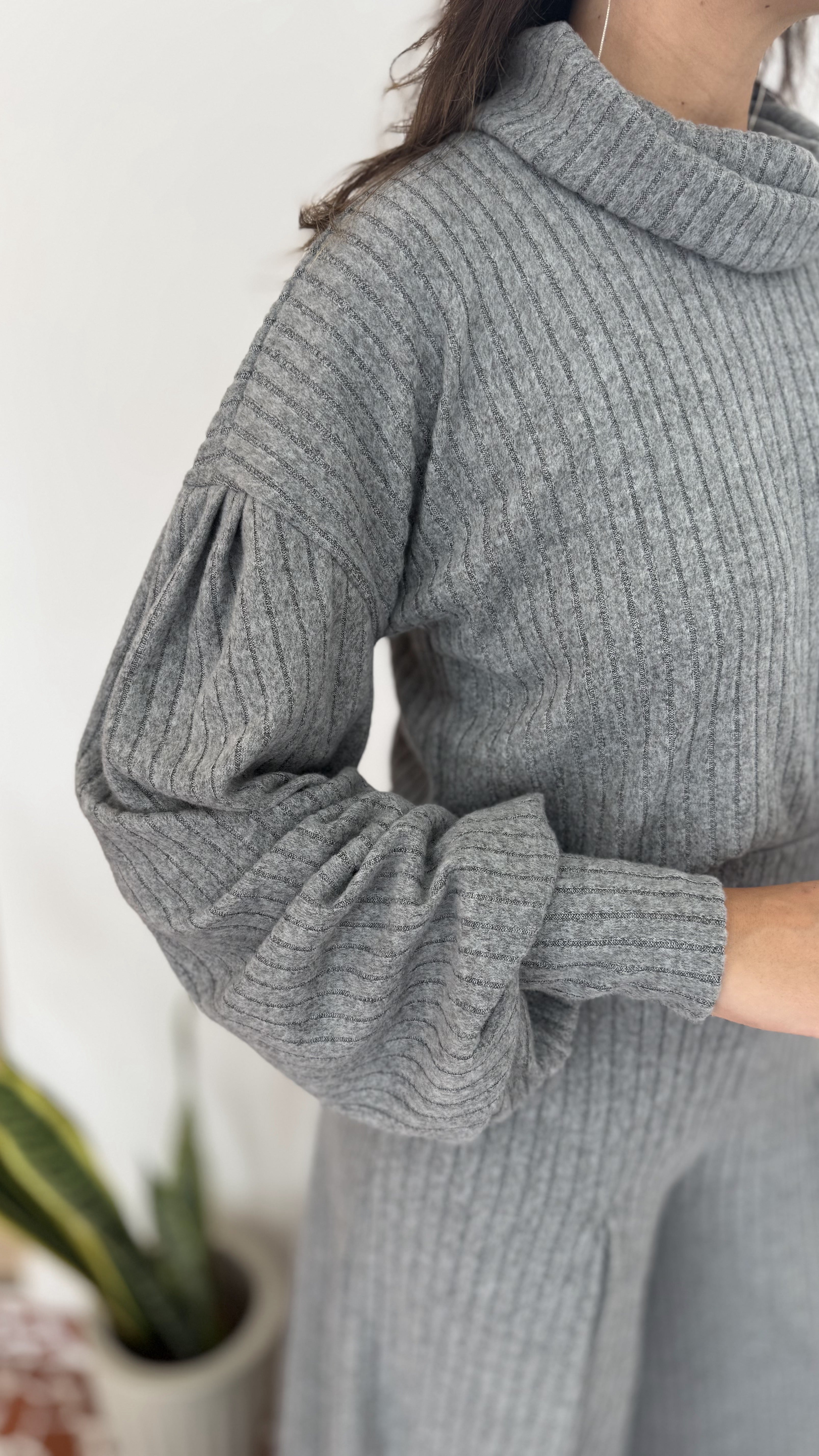 Blusa Petrópolis Golão Tricot Cinza