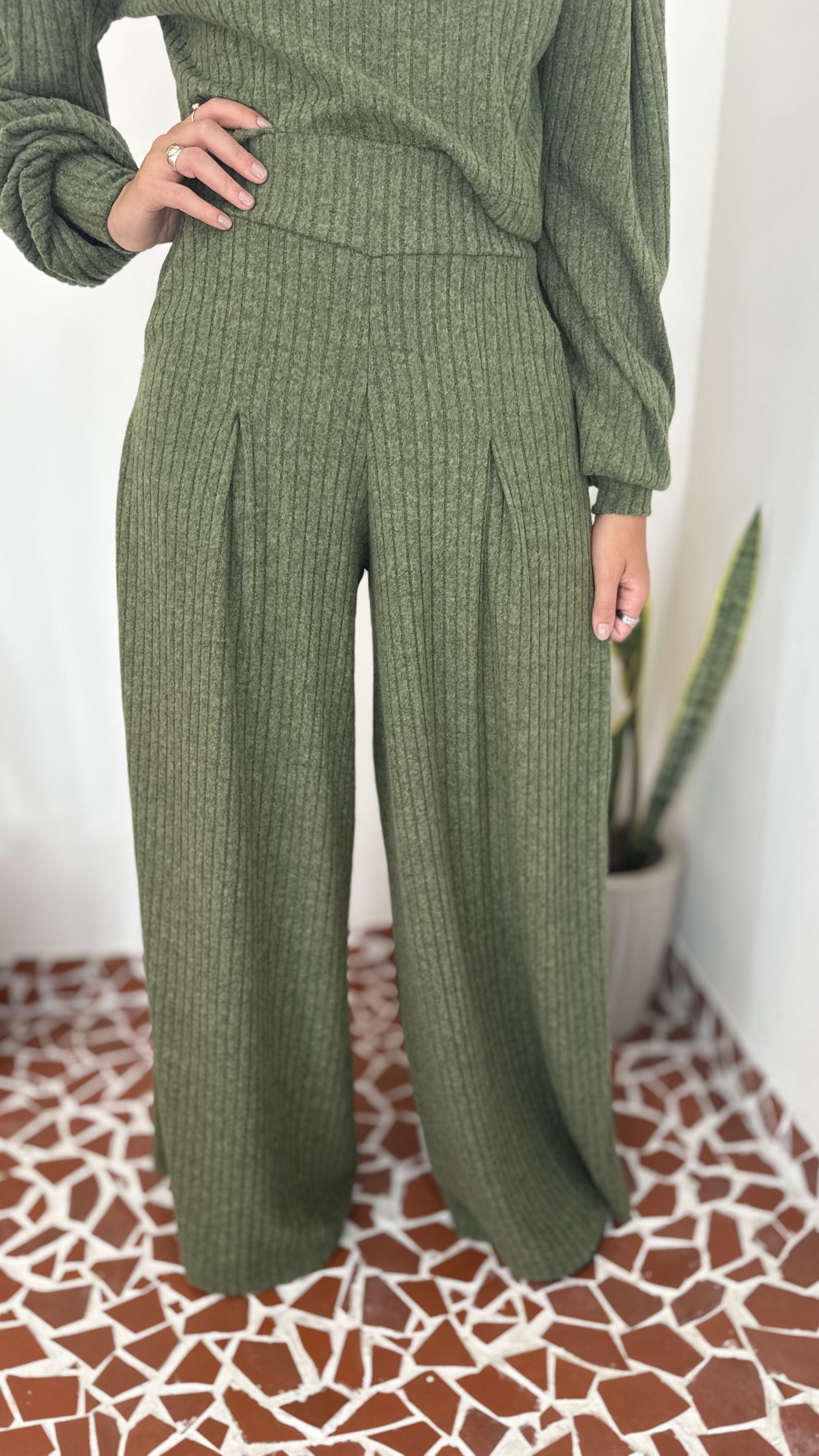 Pantalona Benfica Malha Tricot Verde
