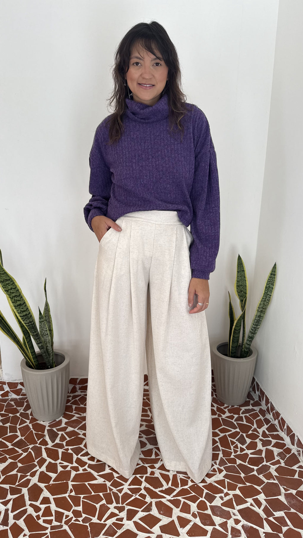 Blusa Petrópolis Golão Tricot Roxo
