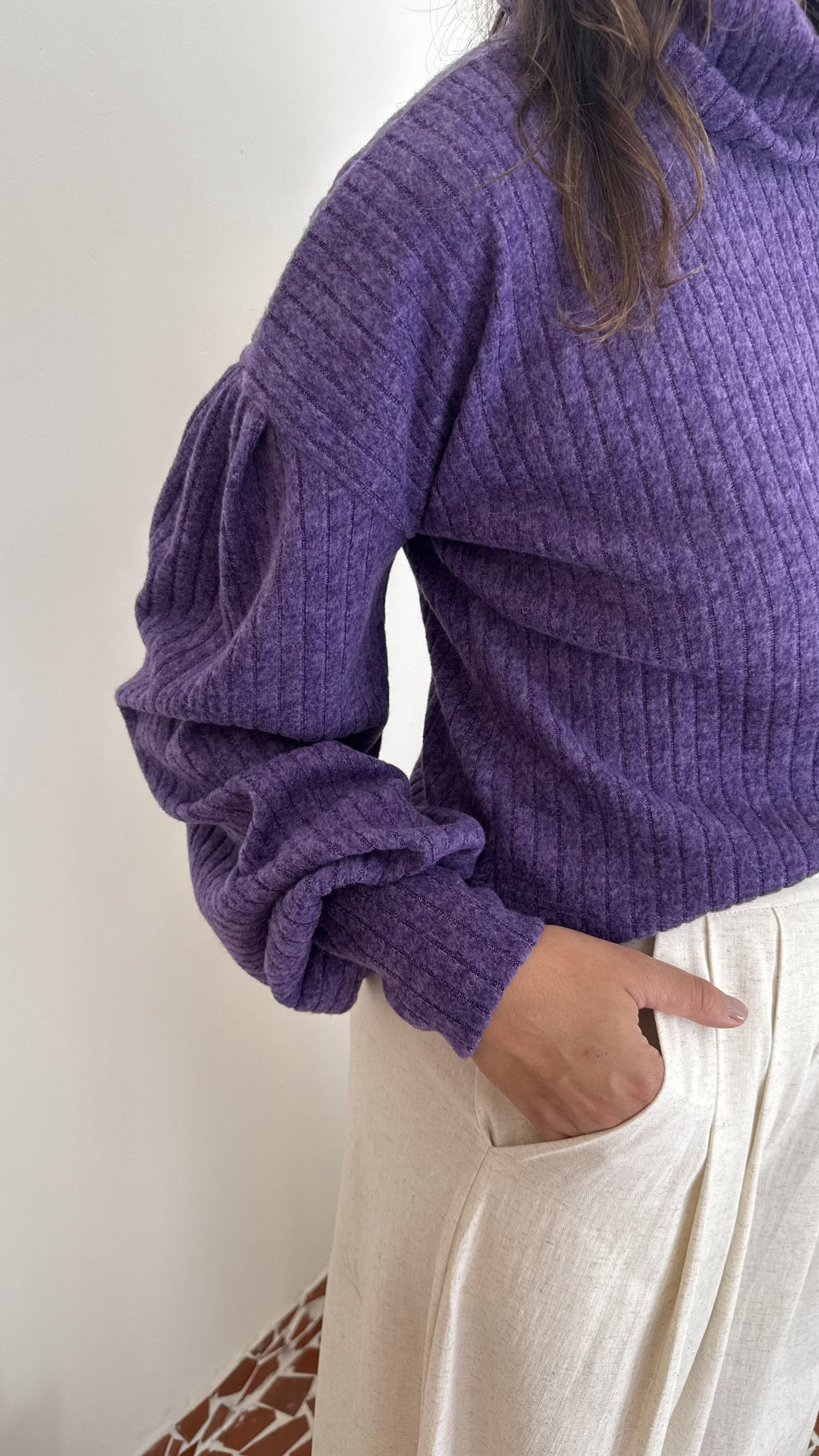 Blusa Petrópolis Golão Tricot Roxo