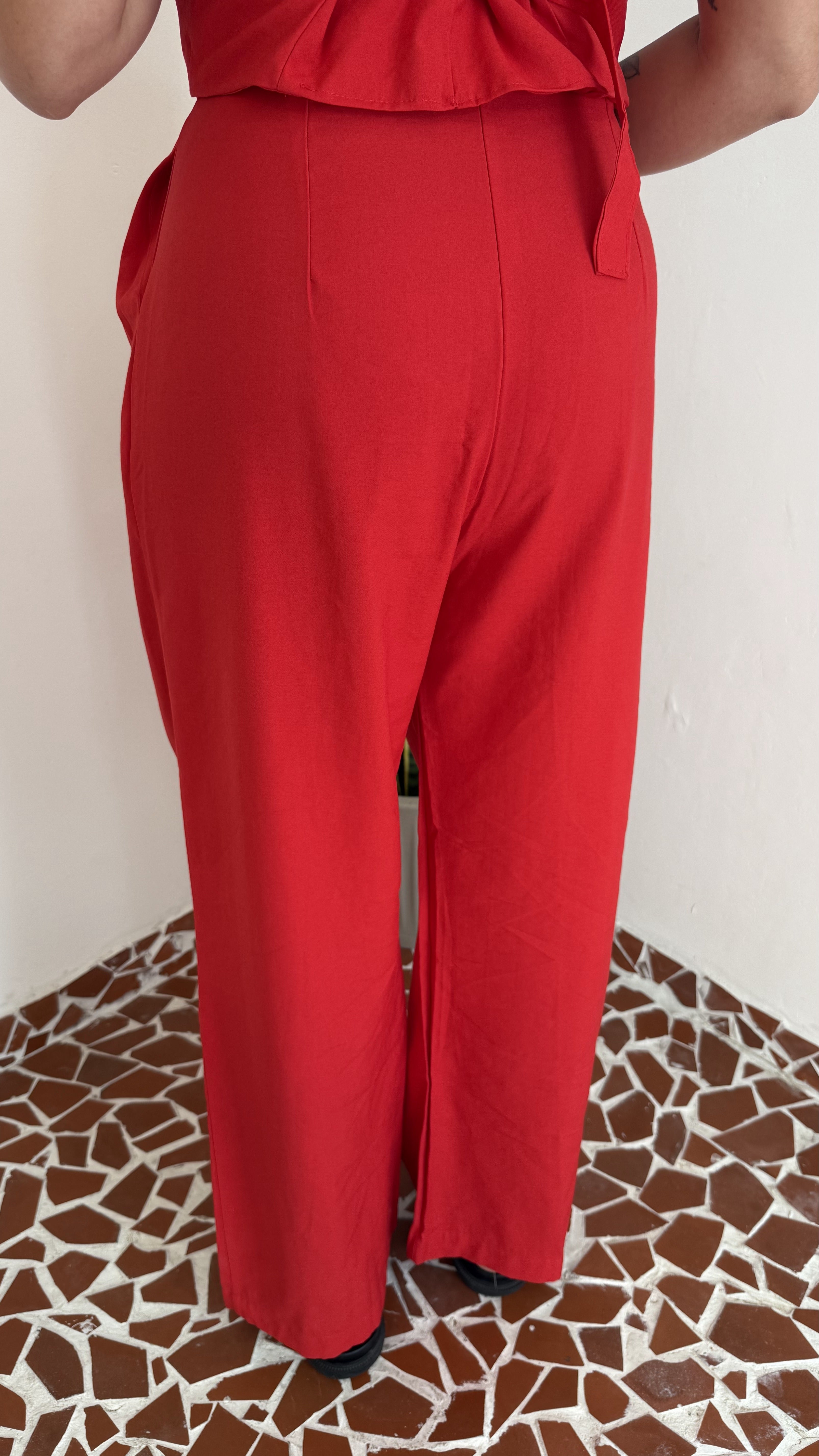 Calça Alfaiataria Vermelha