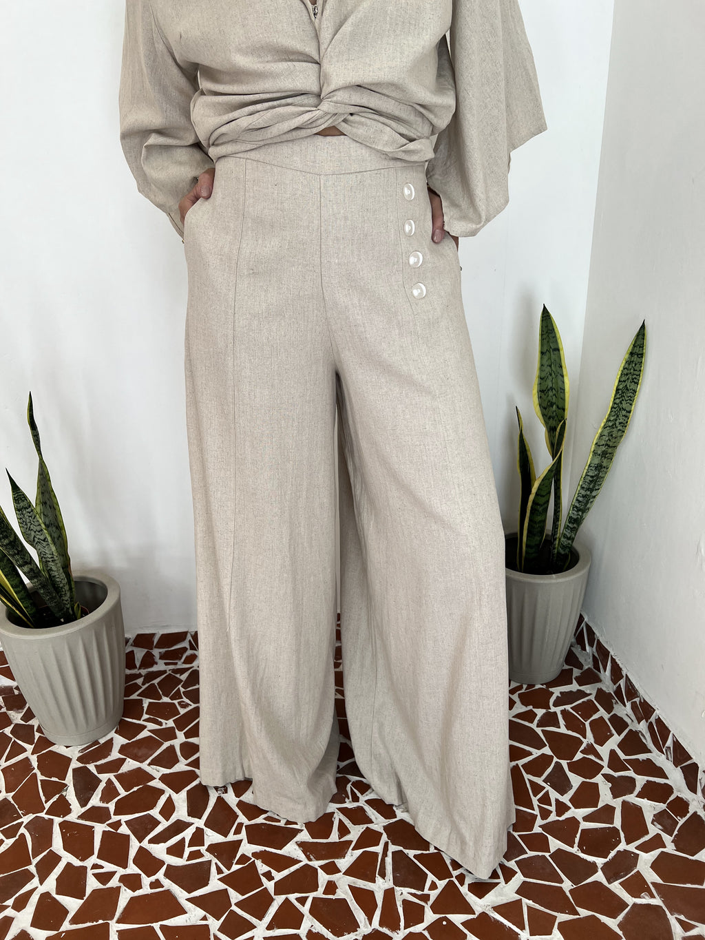 Pantalona Flamengo Linho Cru