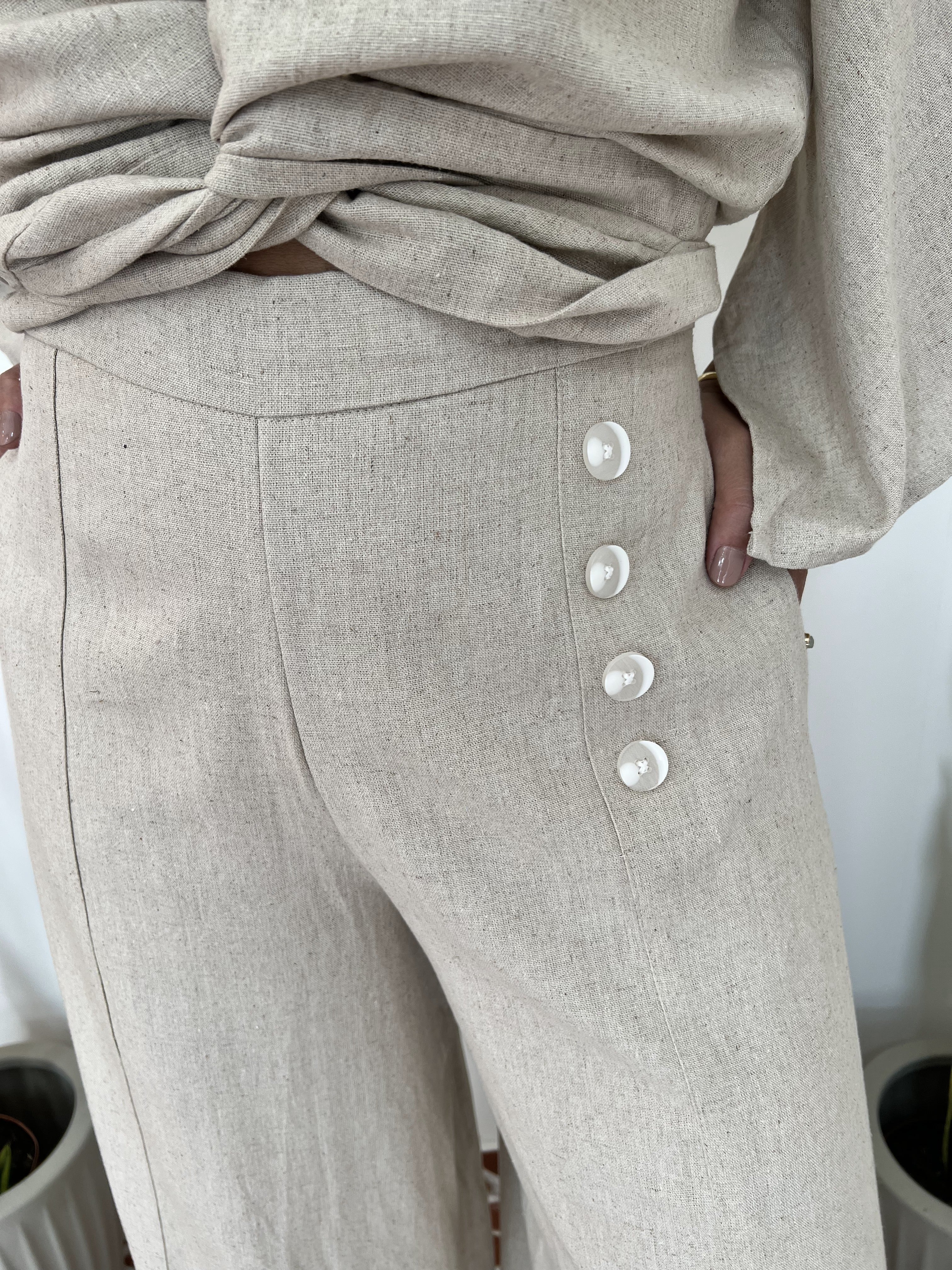 Pantalona Flamengo Linho Cru