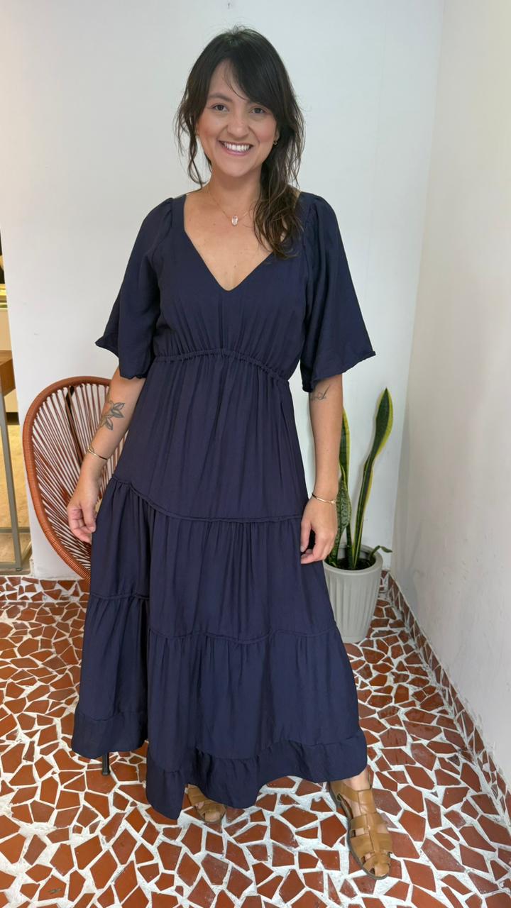 Vestido Marias Azul Marinho