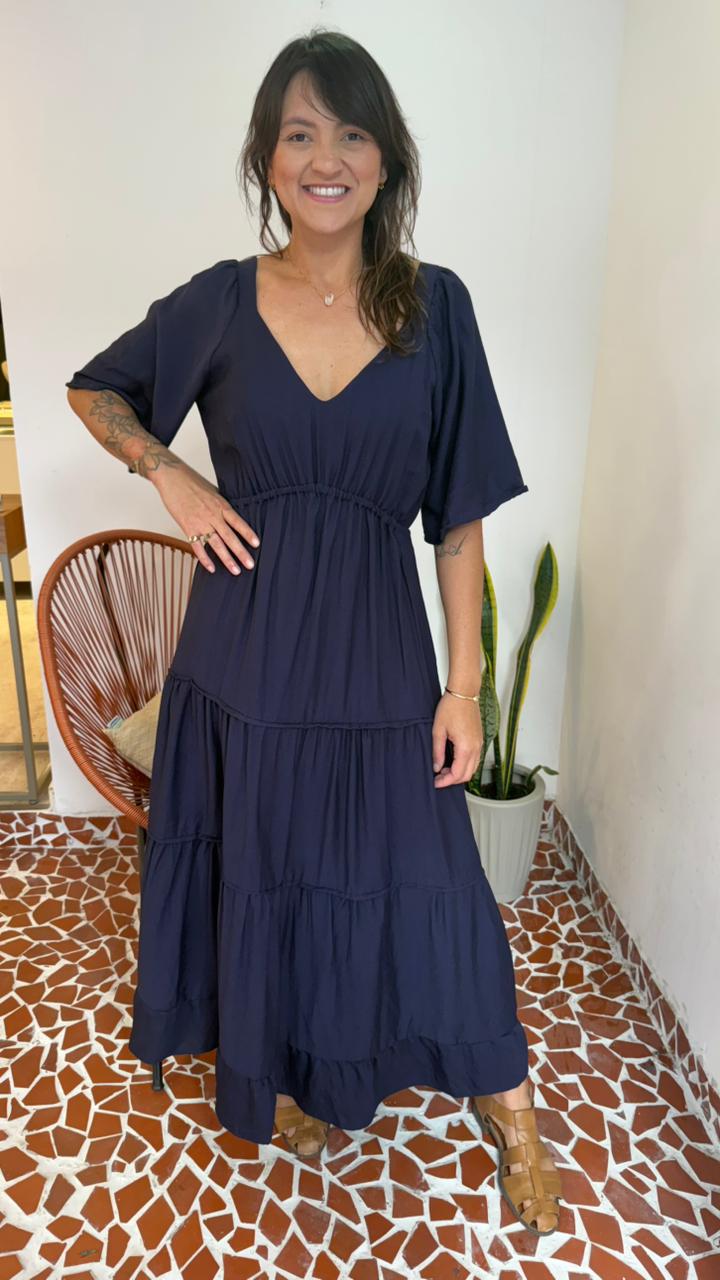 Vestido Marias Azul Marinho