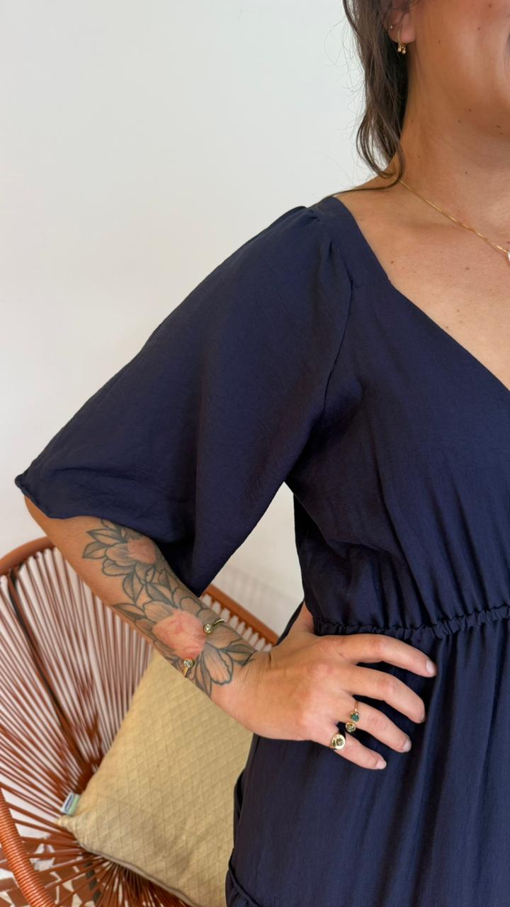 Vestido Marias Azul Marinho