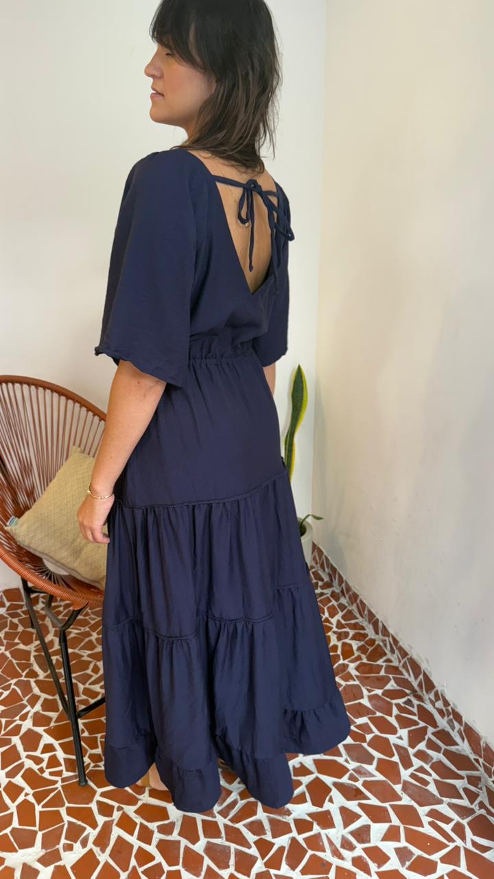 Vestido Marias Azul Marinho