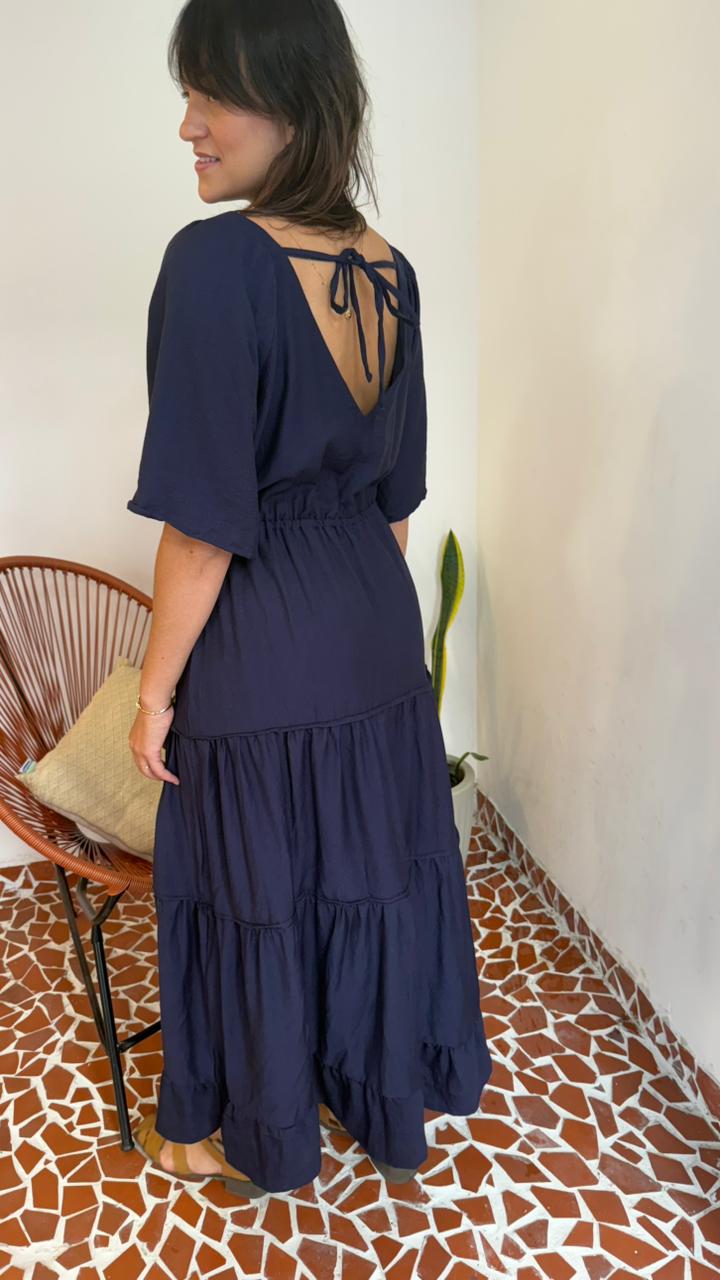 Vestido Marias Azul Marinho