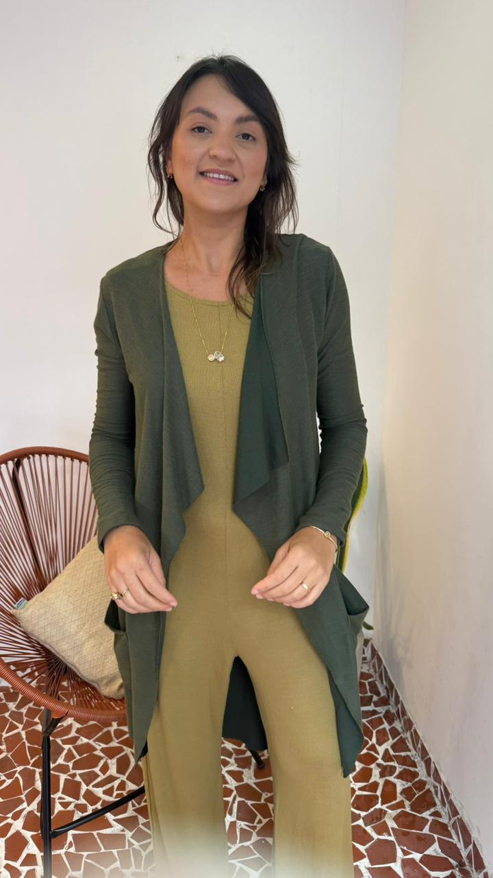Maxi Cardigan Verde