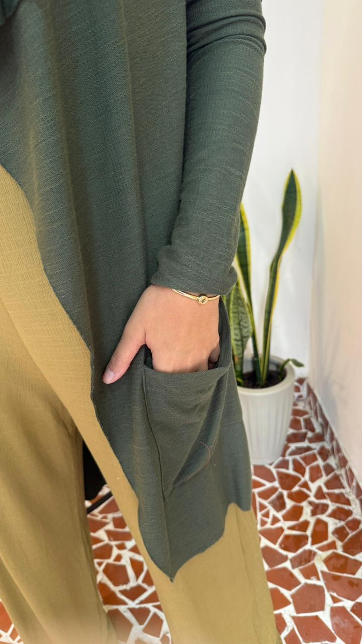 Maxi Cardigan Verde