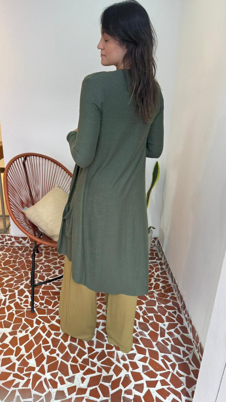 Maxi Cardigan Verde