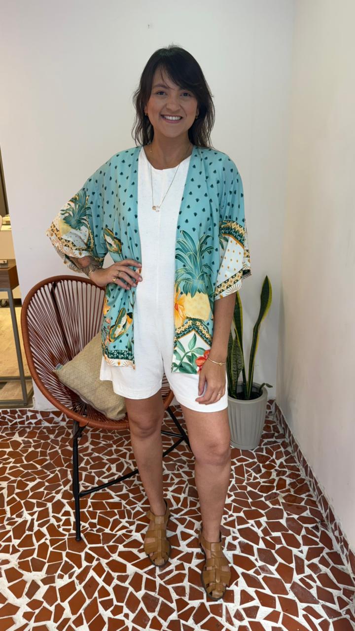 Kimono Piraja Turquesa