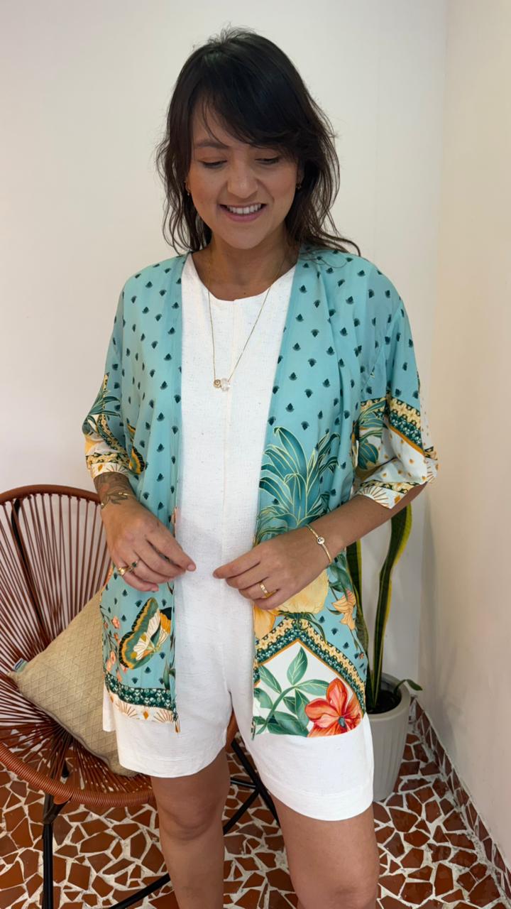 Kimono Piraja Turquesa