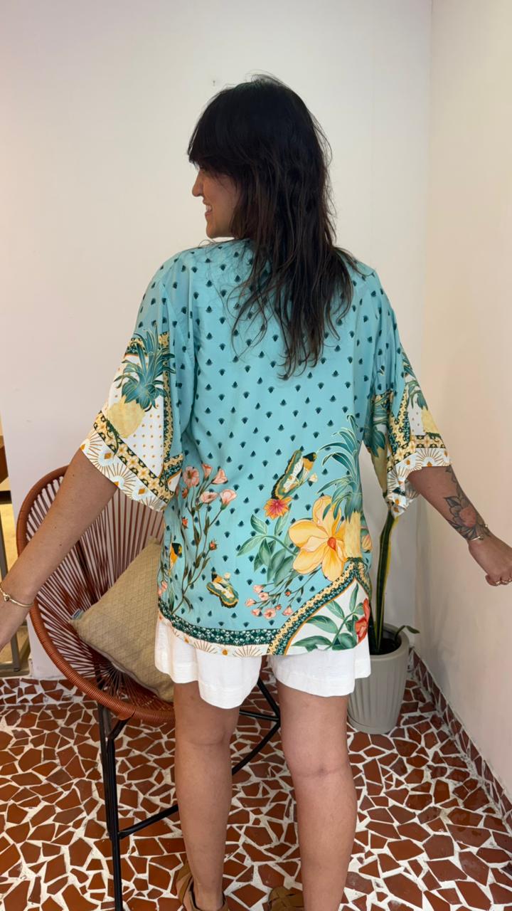 Kimono Piraja Turquesa
