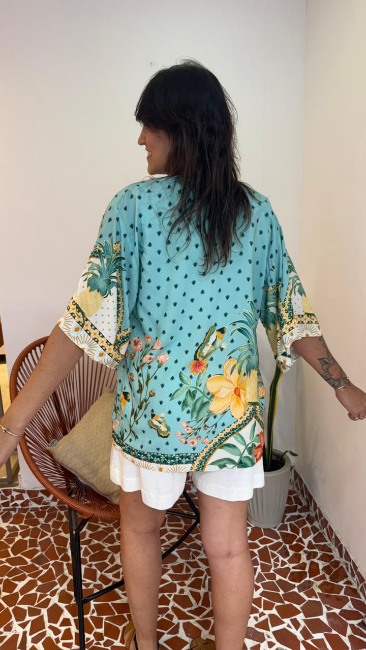 Kimono Piraja Turquesa