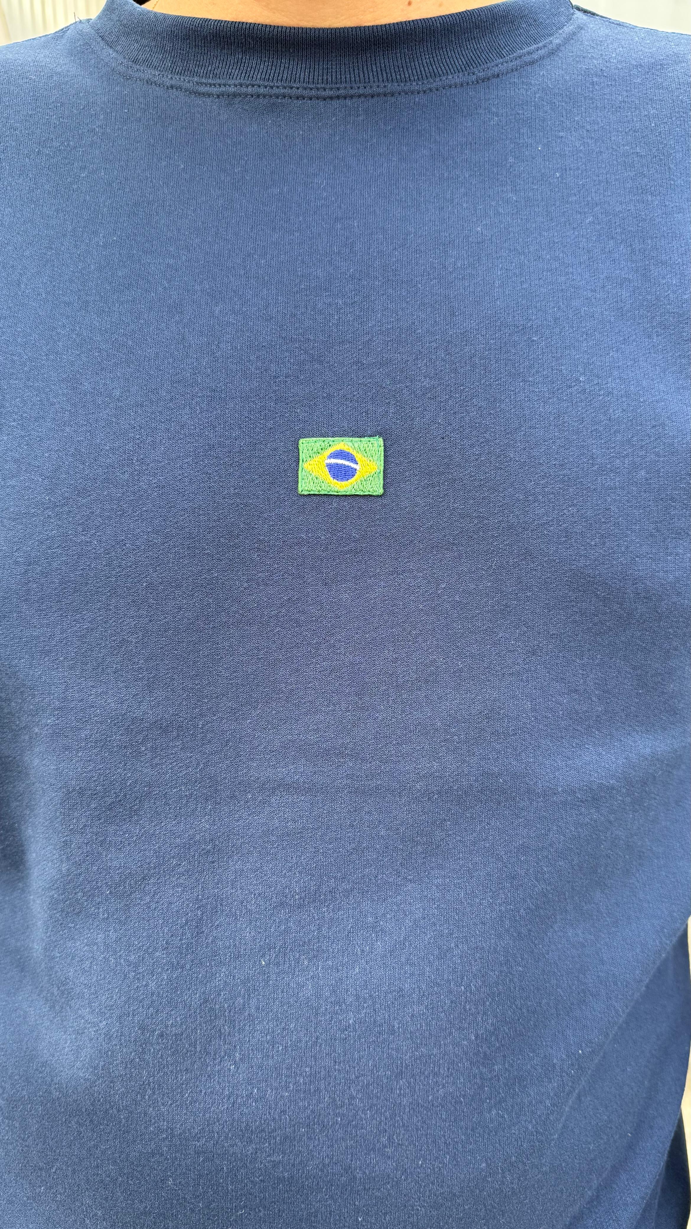 Moletom Brasil Unissex Azul Marinho