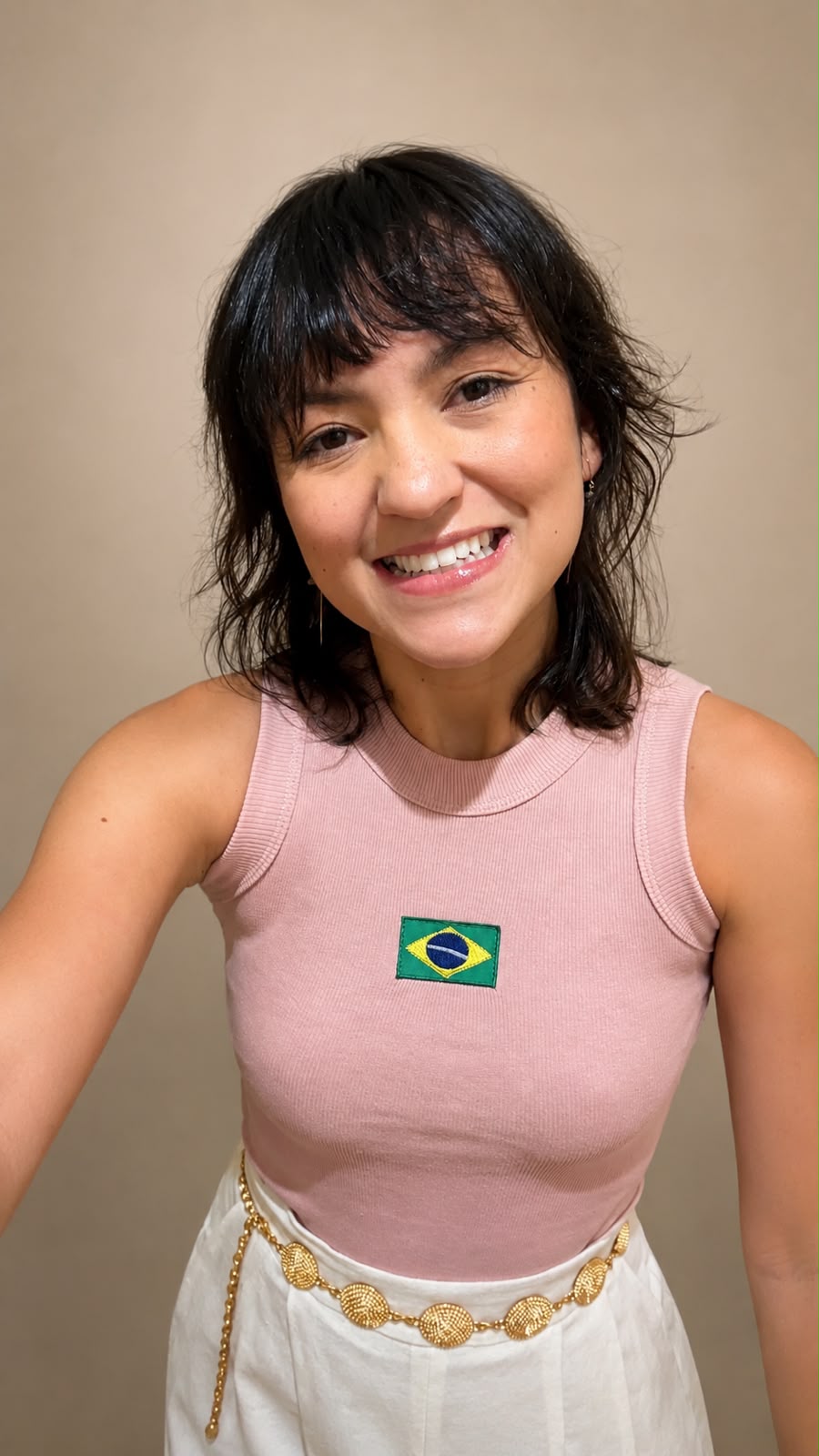 Regata Brasil Bandeira Rosa