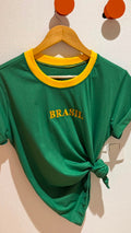 T-Shirt Brasil Bordada BRASIL Verde