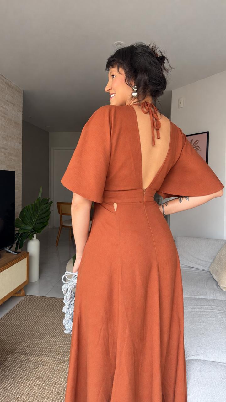Vestido Lagoa Terracota
